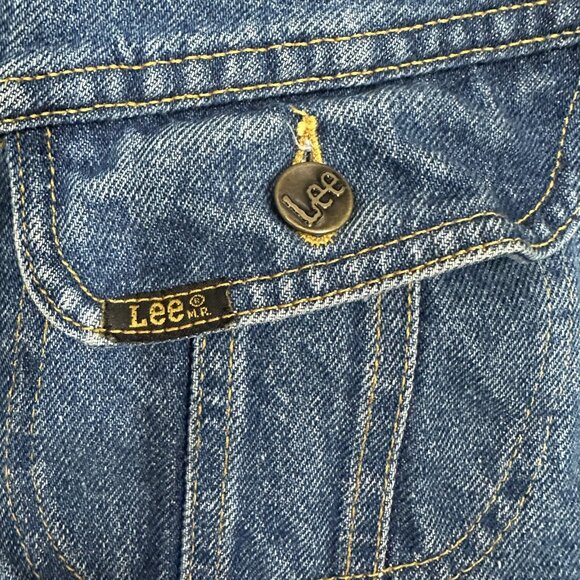 Vintage Lee Denim Jean Jacket Size 16 Youth Girls Made In Canada - Picture 3 of 6